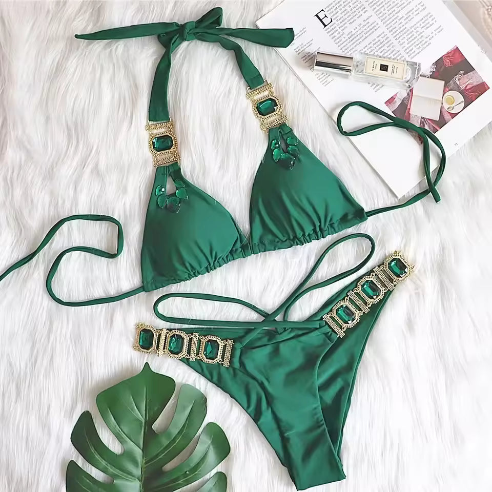 Rhinestone Bikini Set