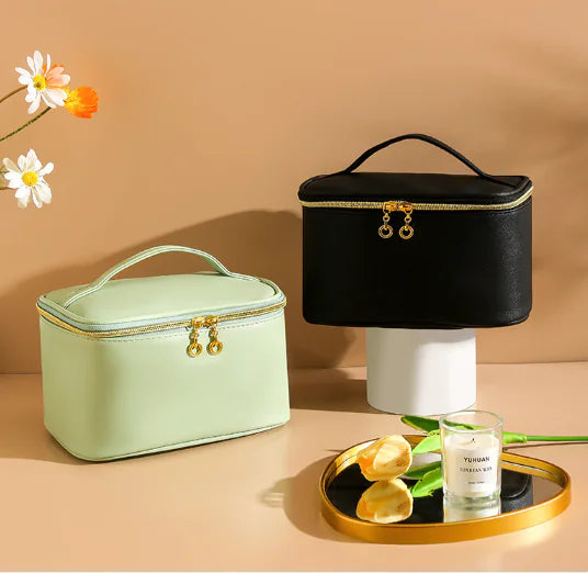 Large Capacity PU Leather Cosmetic Storage Bag